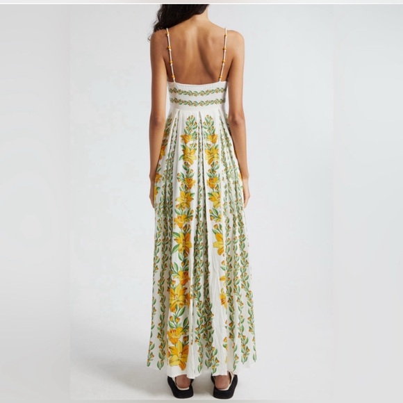 Off-White Tropical Lightness Sleeveless Maxi Dress - FARM RIO. Unique piece 💛 - Picture 2 of 9